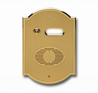 Targhetta per citofono personalizzabile in laminato plastico retro  illuminabile targa color oro e rosso 1,5