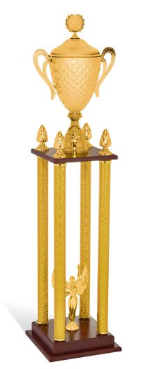 Trofeo a castelletto color oro