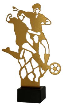 Trofeo calcio in metallo intagliato